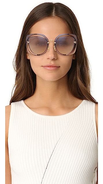 miu miu cut out square sunglasses